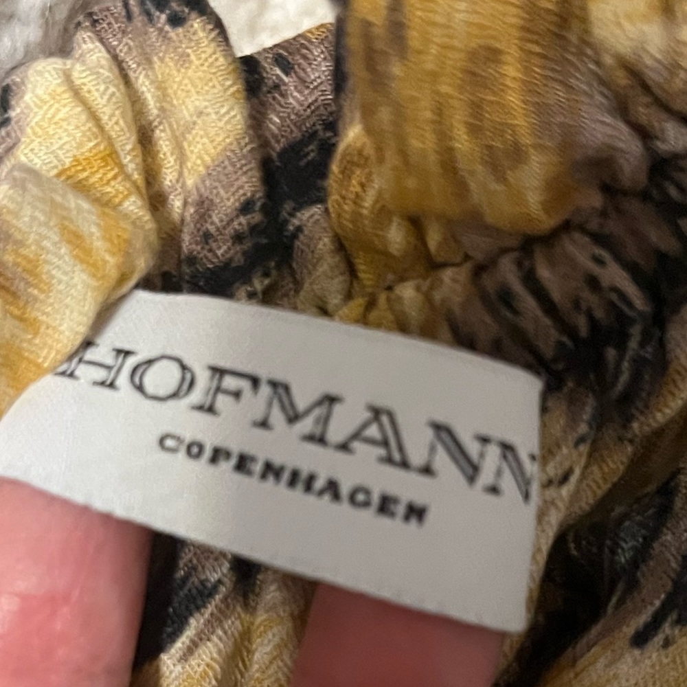 Hoffmann Copenhagen Tabitha Blouse Golden Hour Animal Print Size 34 - Picture 7 of 15
